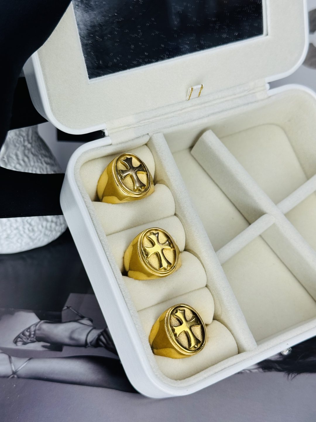 Male Gold Stainless steel ring 012 - Image 3