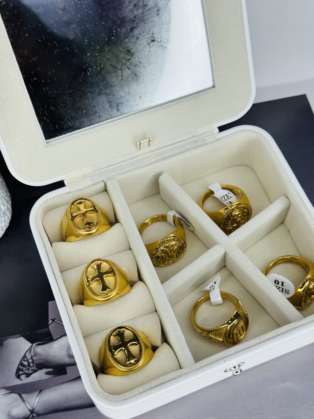 Male Gold Stainless steel ring 012 - Image 4