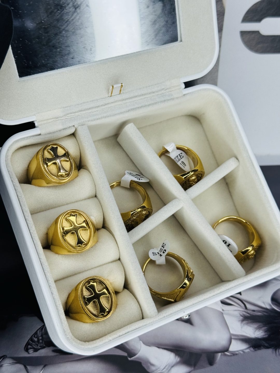 Male Gold Stainless steel ring 012 - Image 2