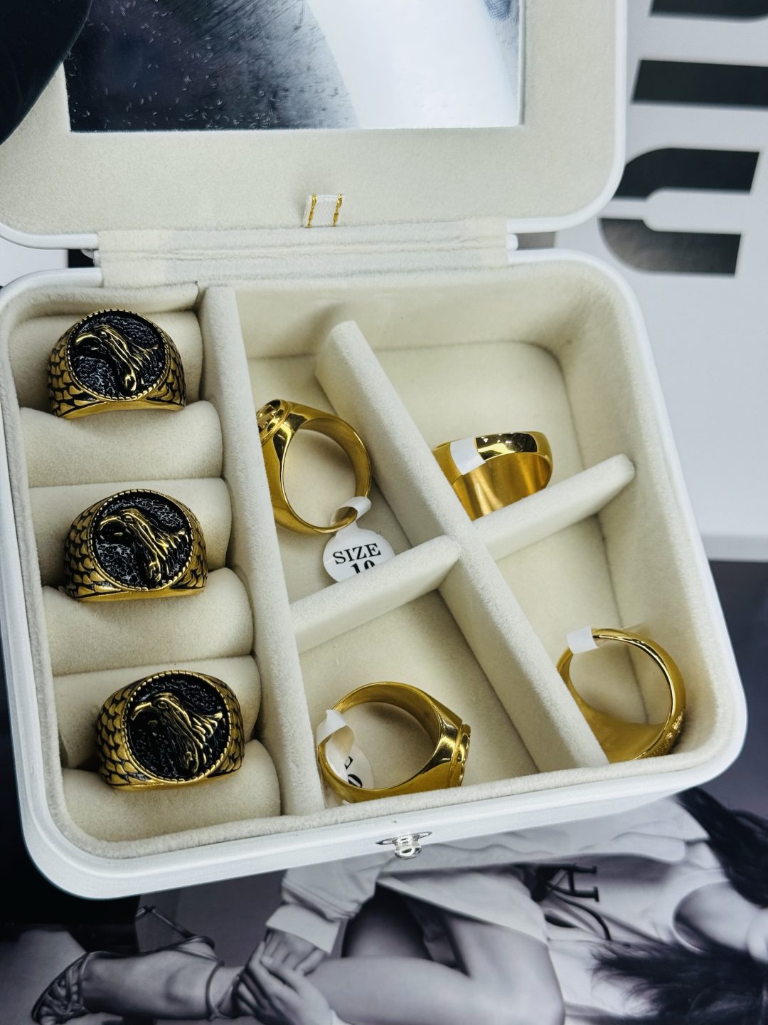 Male Gold Stainless steel ring 009