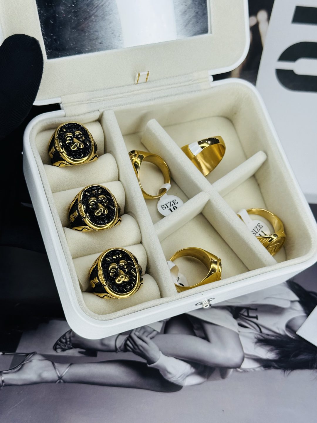 Male Gold Stainless steel ring 004