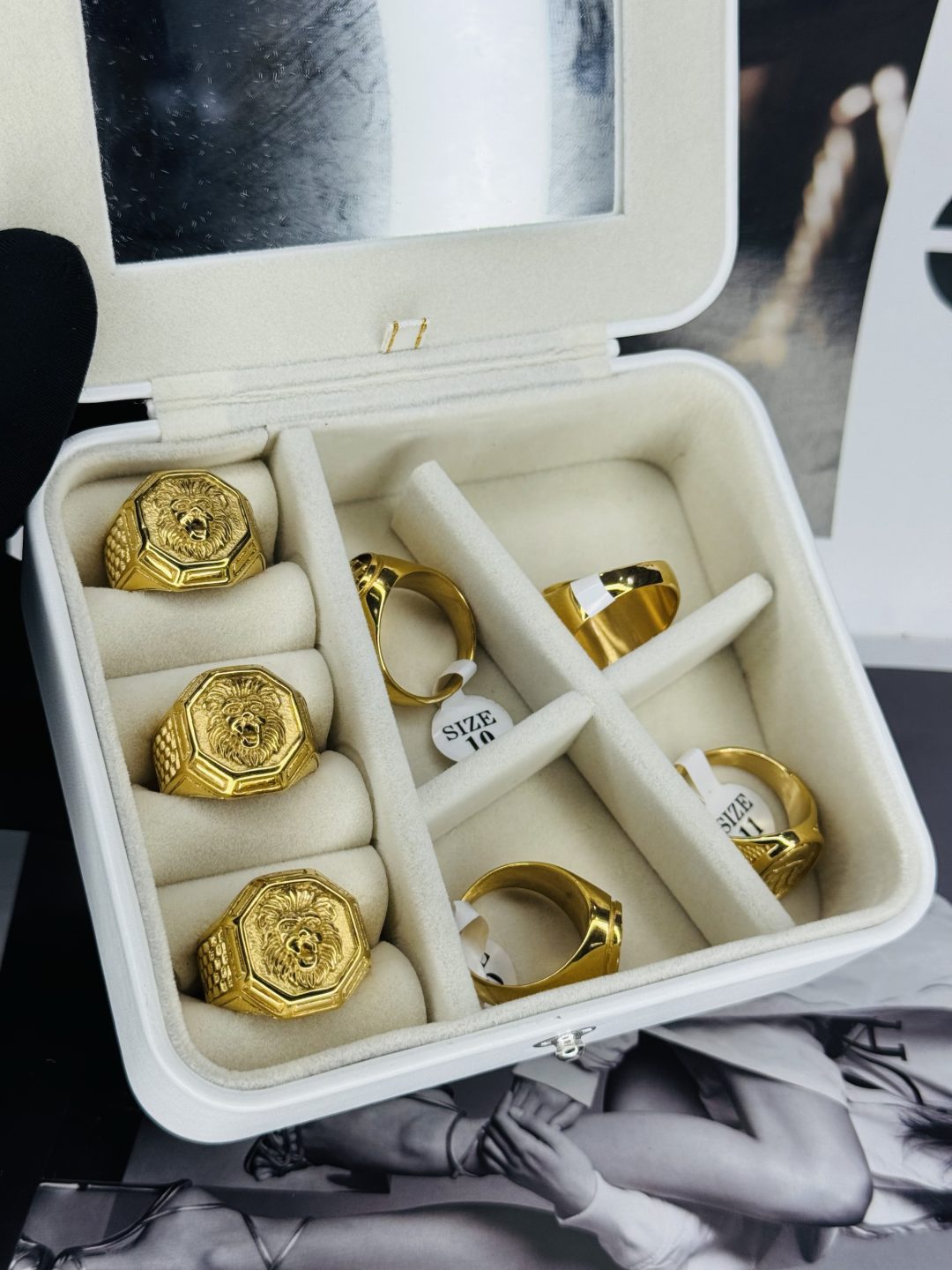 Male Gold Stainless steel ring 002