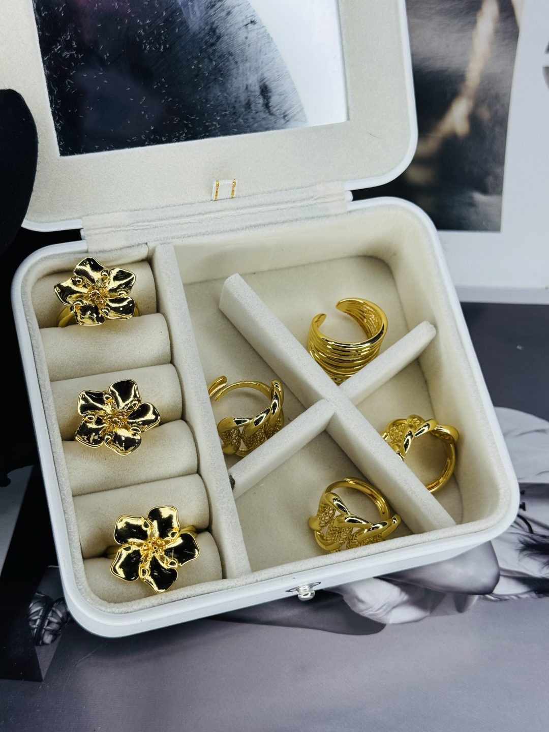 Gold Fashion ring 026 - Image 2