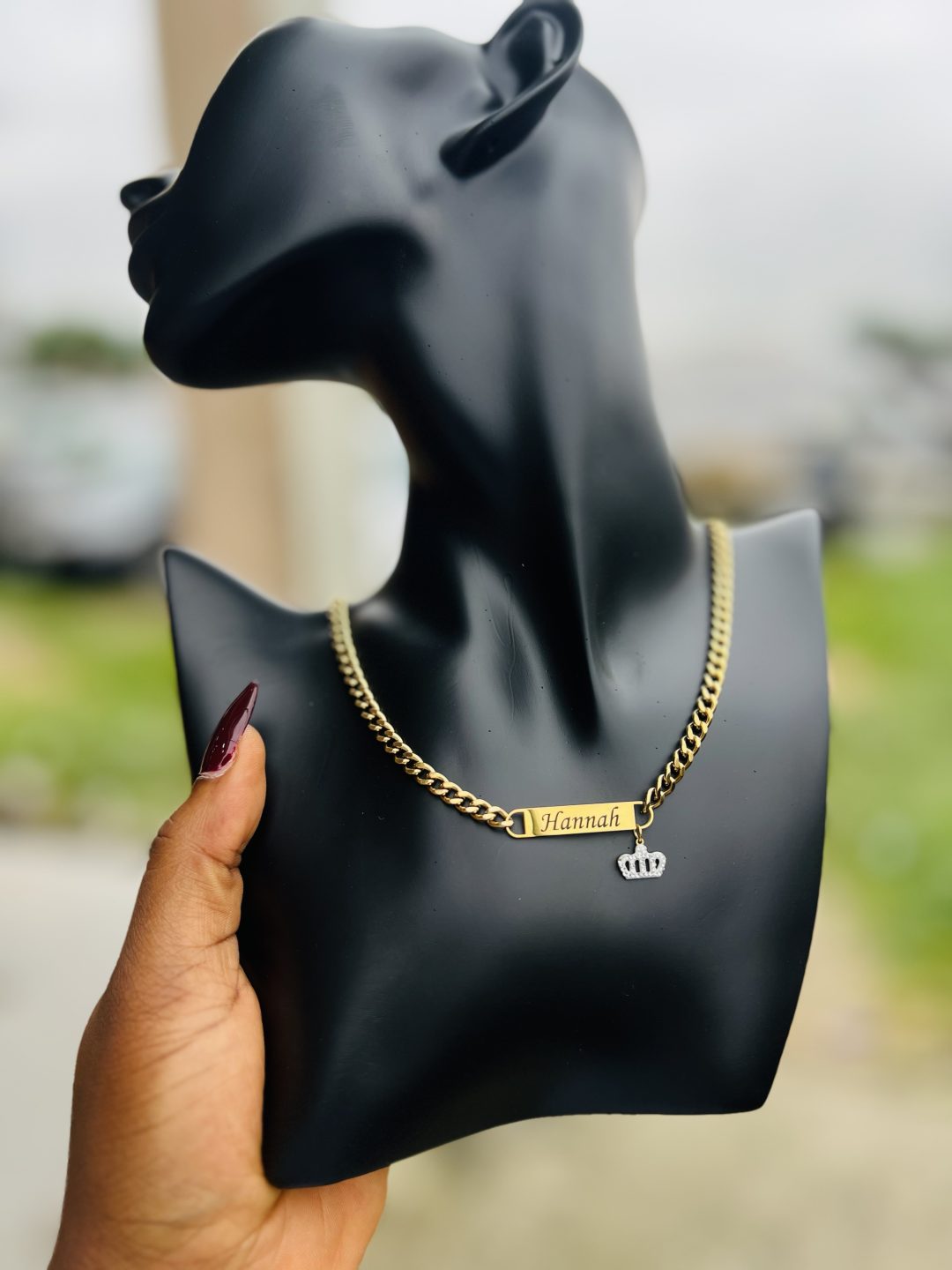 Engraved Cuban link necklace