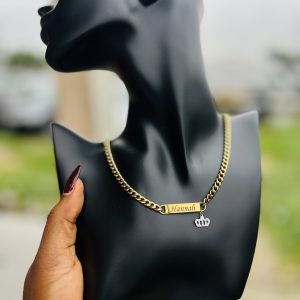 Engraved Cuban link necklace