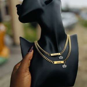 Engraved Cuban link necklace