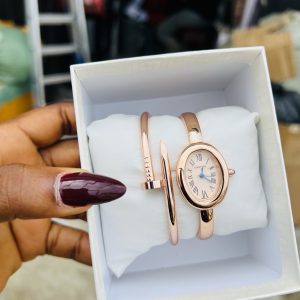 Cartier Rose gold vintage watch combo with box 004
