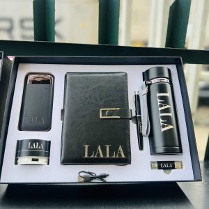 Black Engraved luxury gift set 24 karat plated with free rose flower