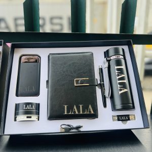 Black Engraved luxury gift set 24 karat plated with free rose flower
