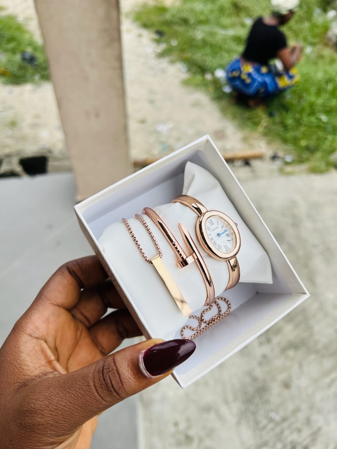 Engraved Rose gold combo with box!