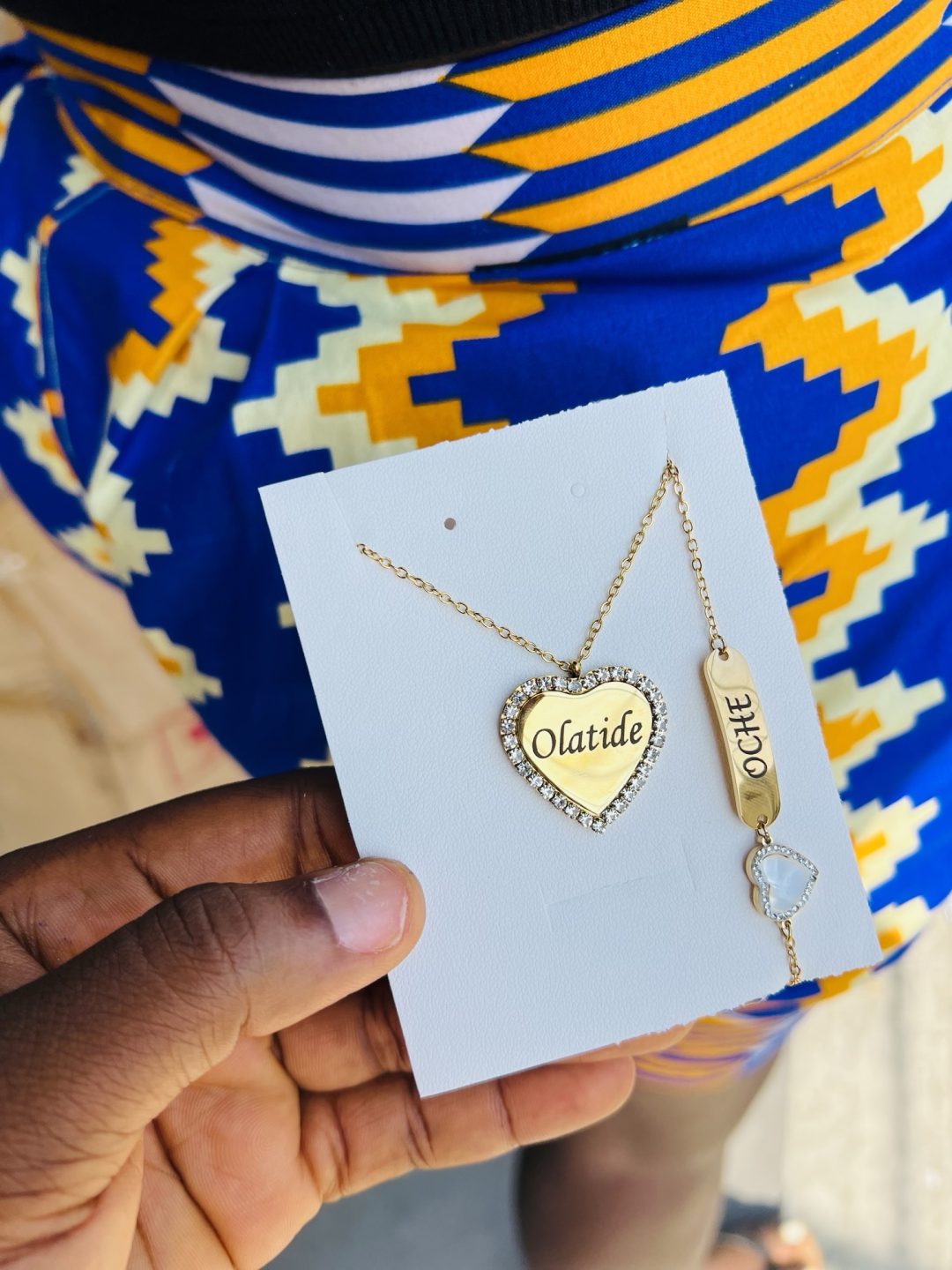 Engraved female stoned combo