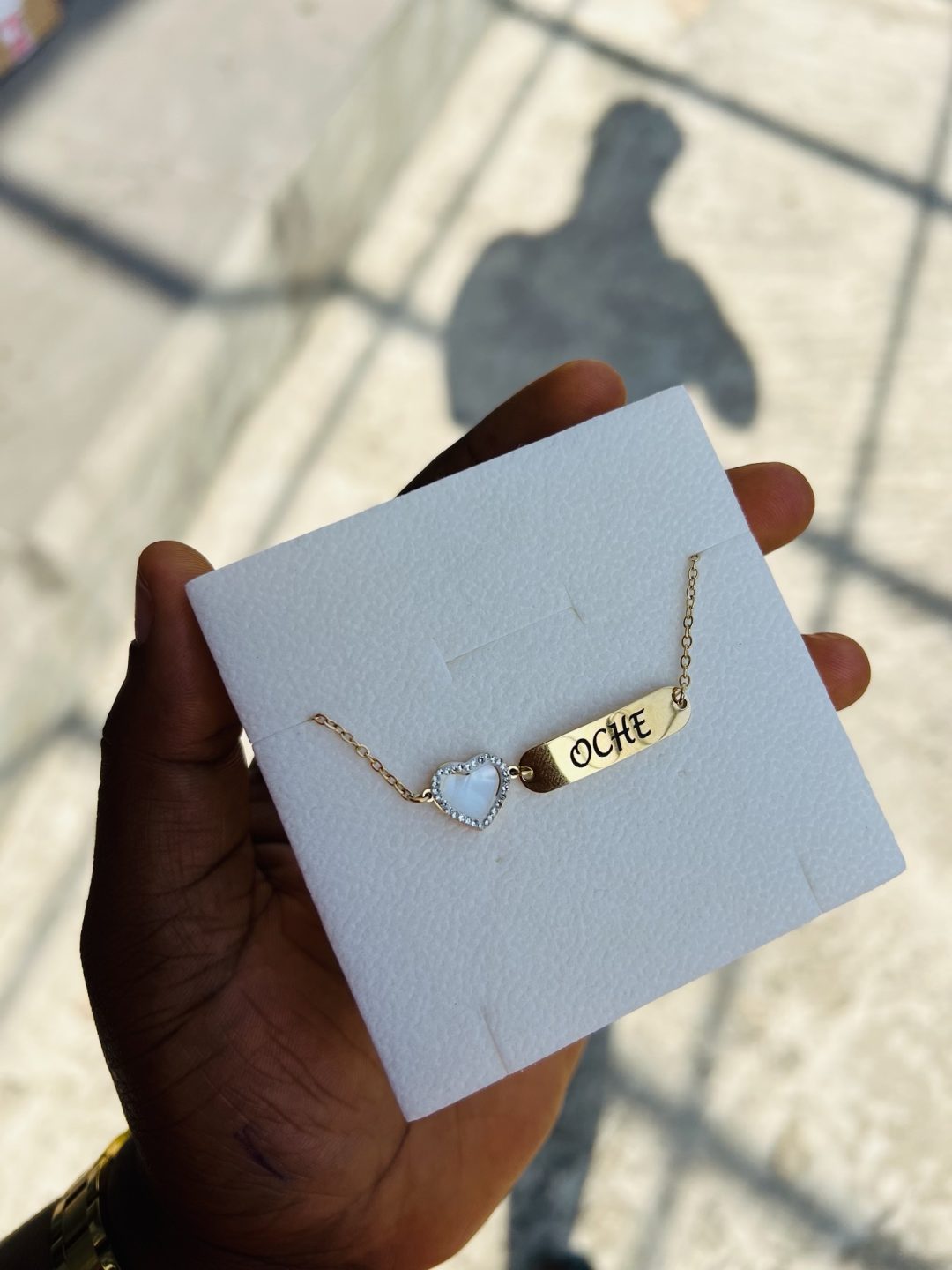 Engraved white stoned love bracelet - Image 7