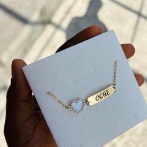 Engraved simple female bracelet