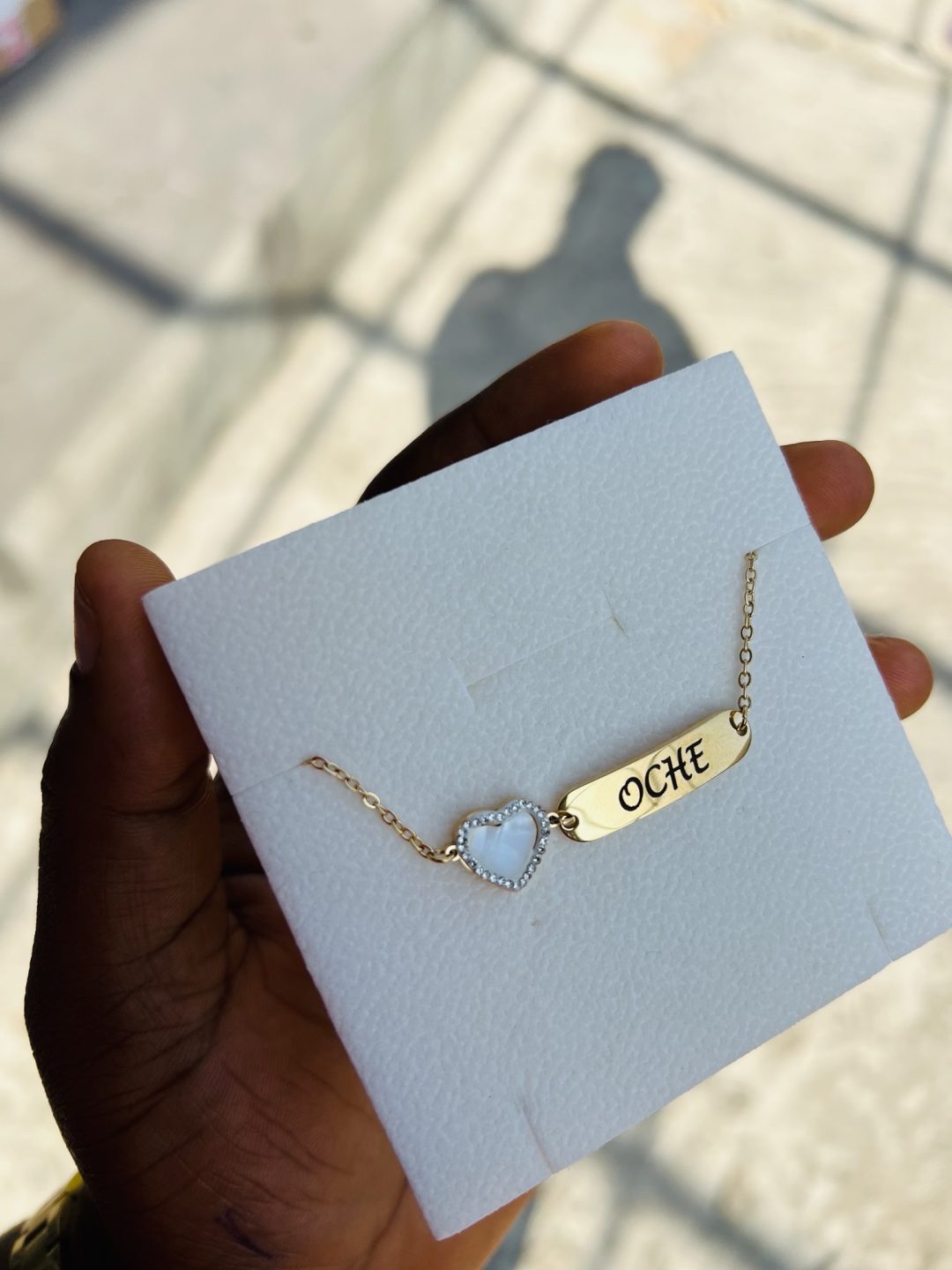 Engraved white stoned love bracelet - Image 10
