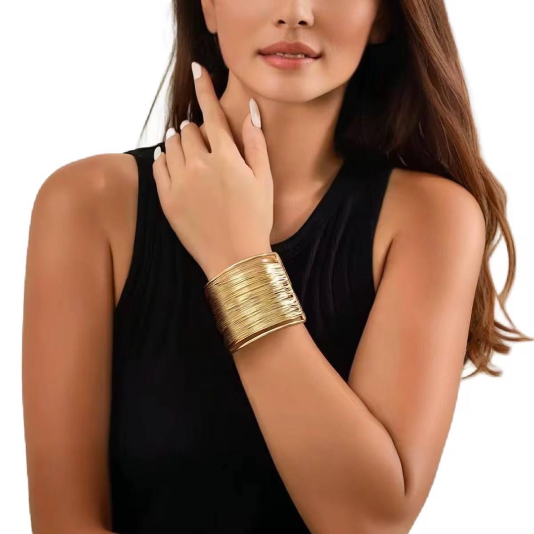 Long Wide line multi layered bracelet - Image 7