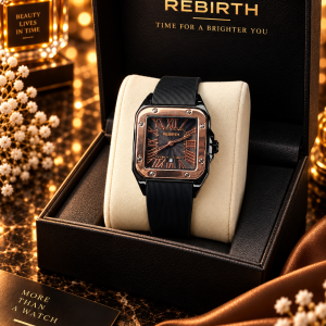 Rebirth female face rubber watch with day and date!