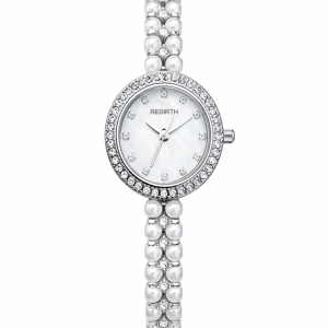 Rebirth silver pearl watch