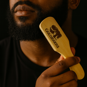 Engraved wooden beards/hair brush