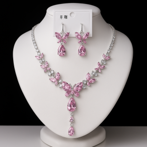 Pink stone fashion set 004