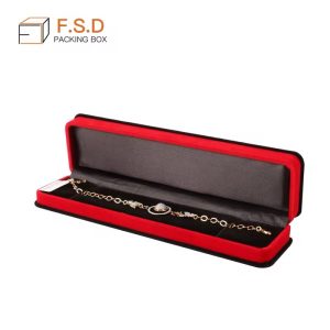 Red suede long box