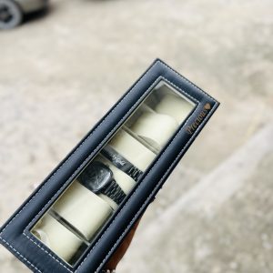 Engraved glass organizer