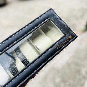 Engraved glass organizer