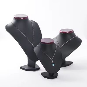 Luxury Wooden leather neck mannequin