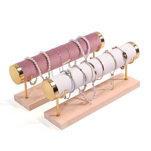 Black 1 step leather bracelet display