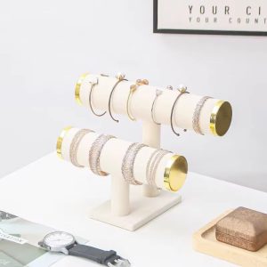 White two step bracelet display