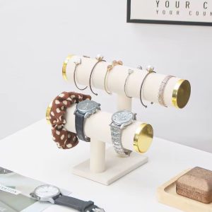 White two step bracelet display