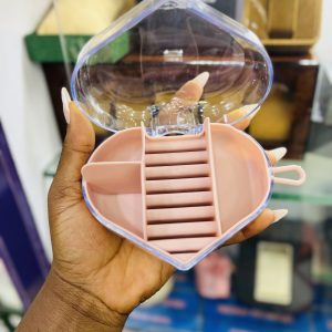 Heart shape pink mini jewelry organizer