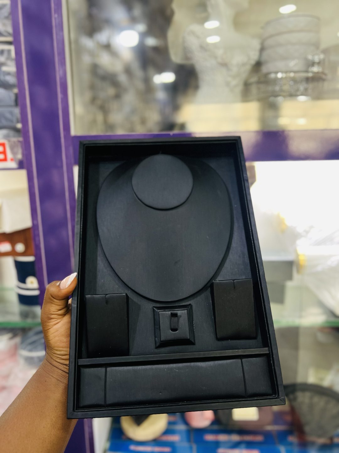 Black jewelry display board