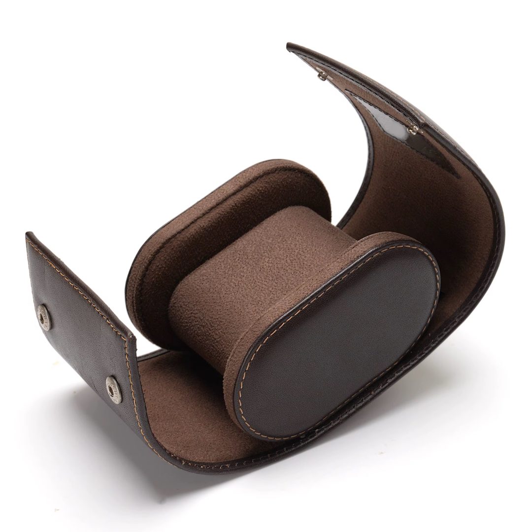 Single black leather watch organizer - Image 2