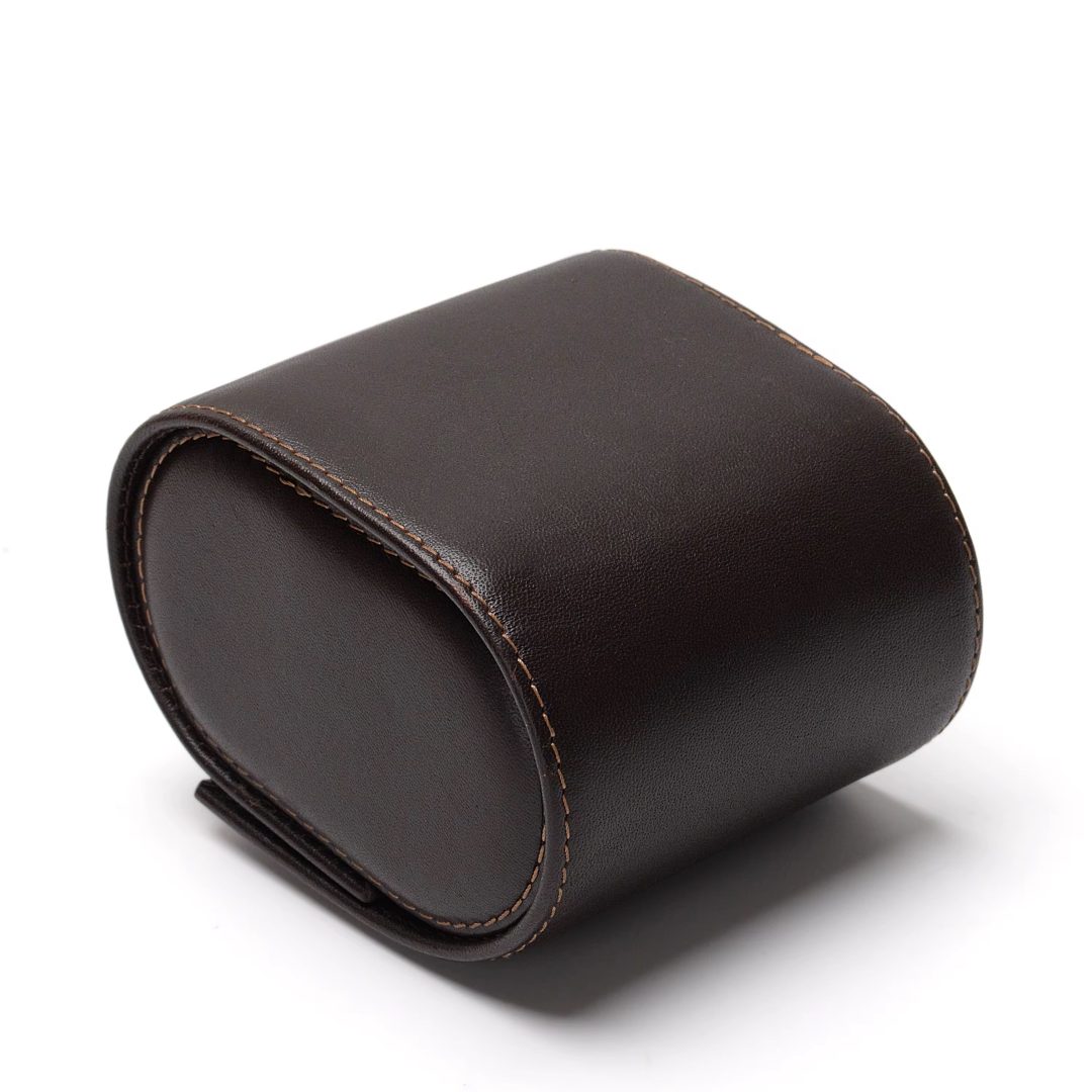 Single black leather watch organizer - Image 5