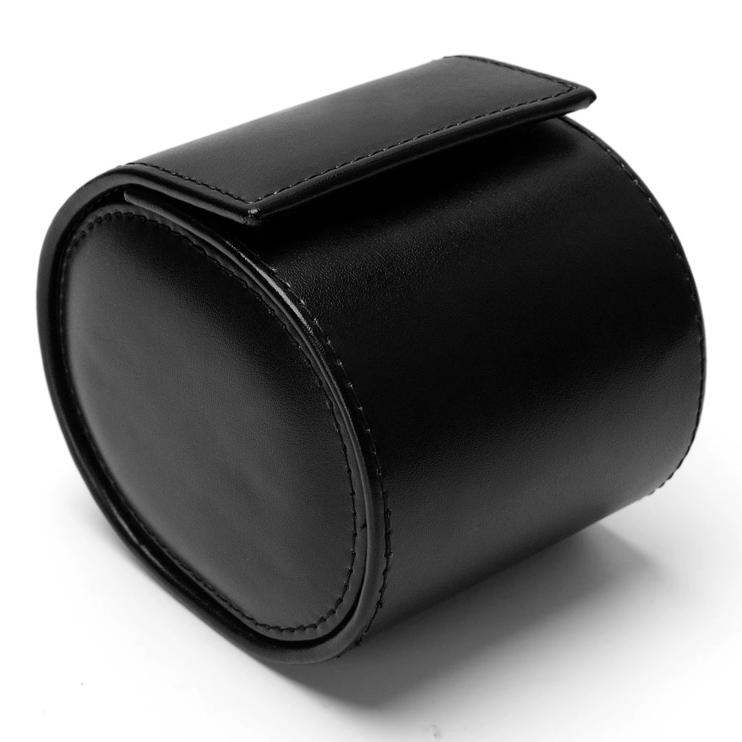 Single black leather watch organizer - Image 3