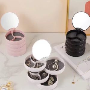 Pink acrylic jewelry organizer