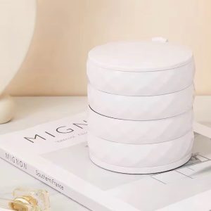 White acrylic jewelry organizer