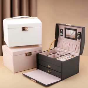 Black jewelry box organizer