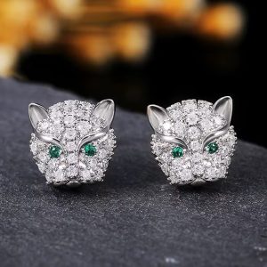 Leaopard zirconia earrings