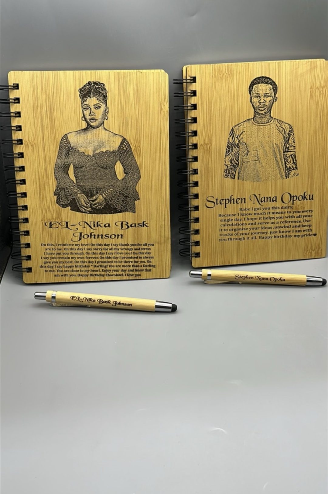 Picture engraved fully boxed wooden set - Image 8