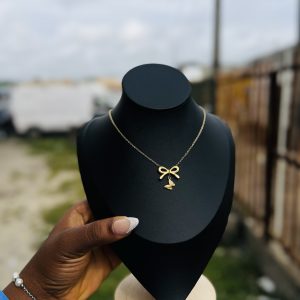 Stainless Steel bowtie necklace 005