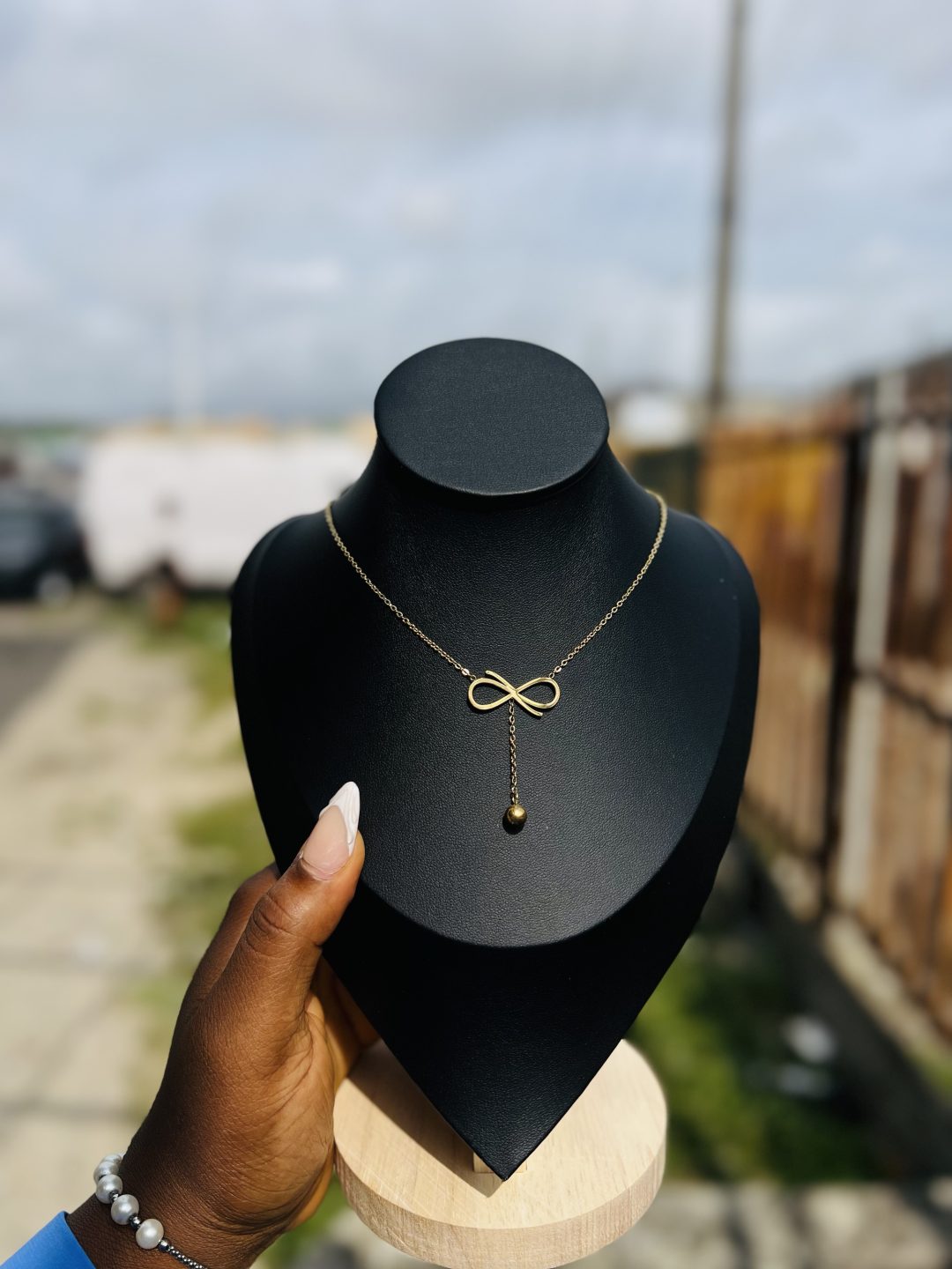 Stainless Steel infinity necklace 008 - Image 2