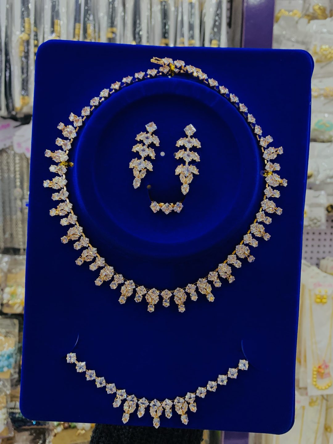 Sapphire shine zirconia gold set - Image 2