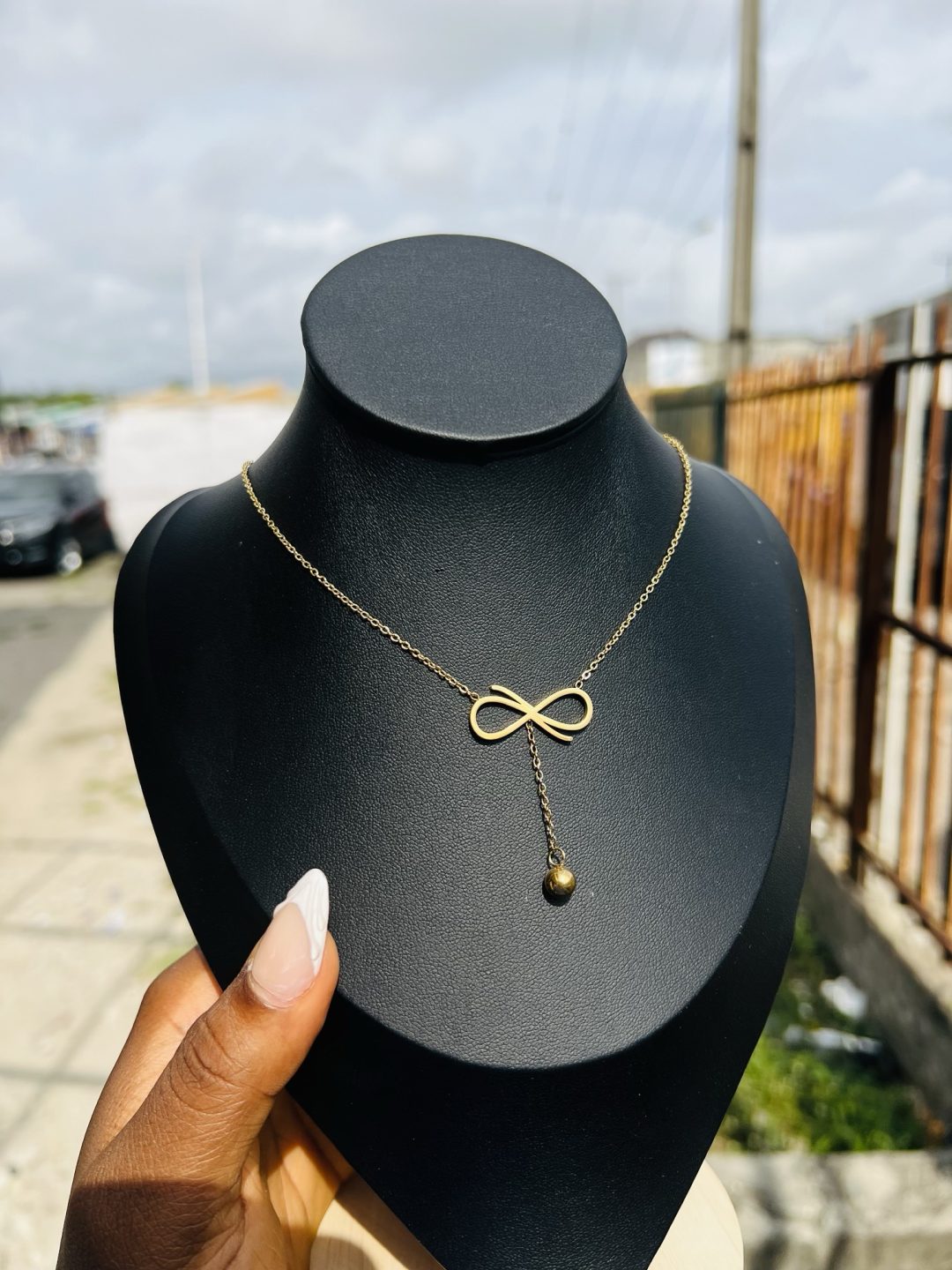 Stainless Steel infinity necklace 008 - Image 3