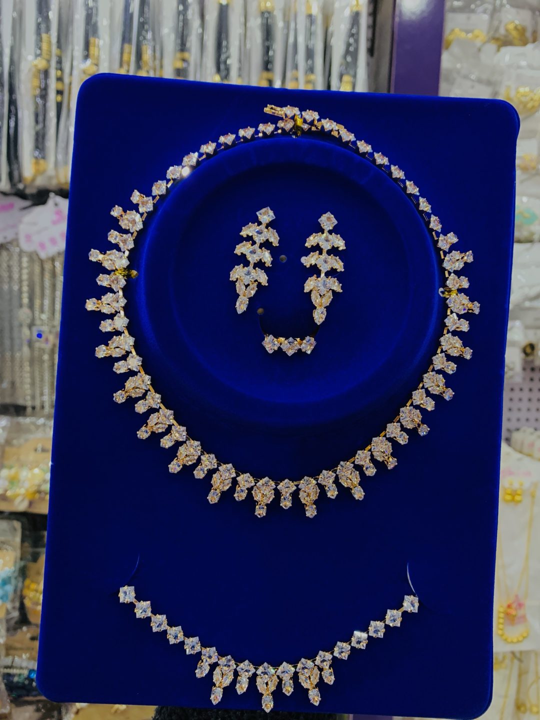 Sapphire shine zirconia gold set - Image 3