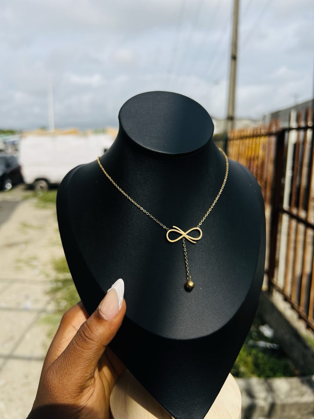 Stainless Steel infinity necklace 008 - Image 4