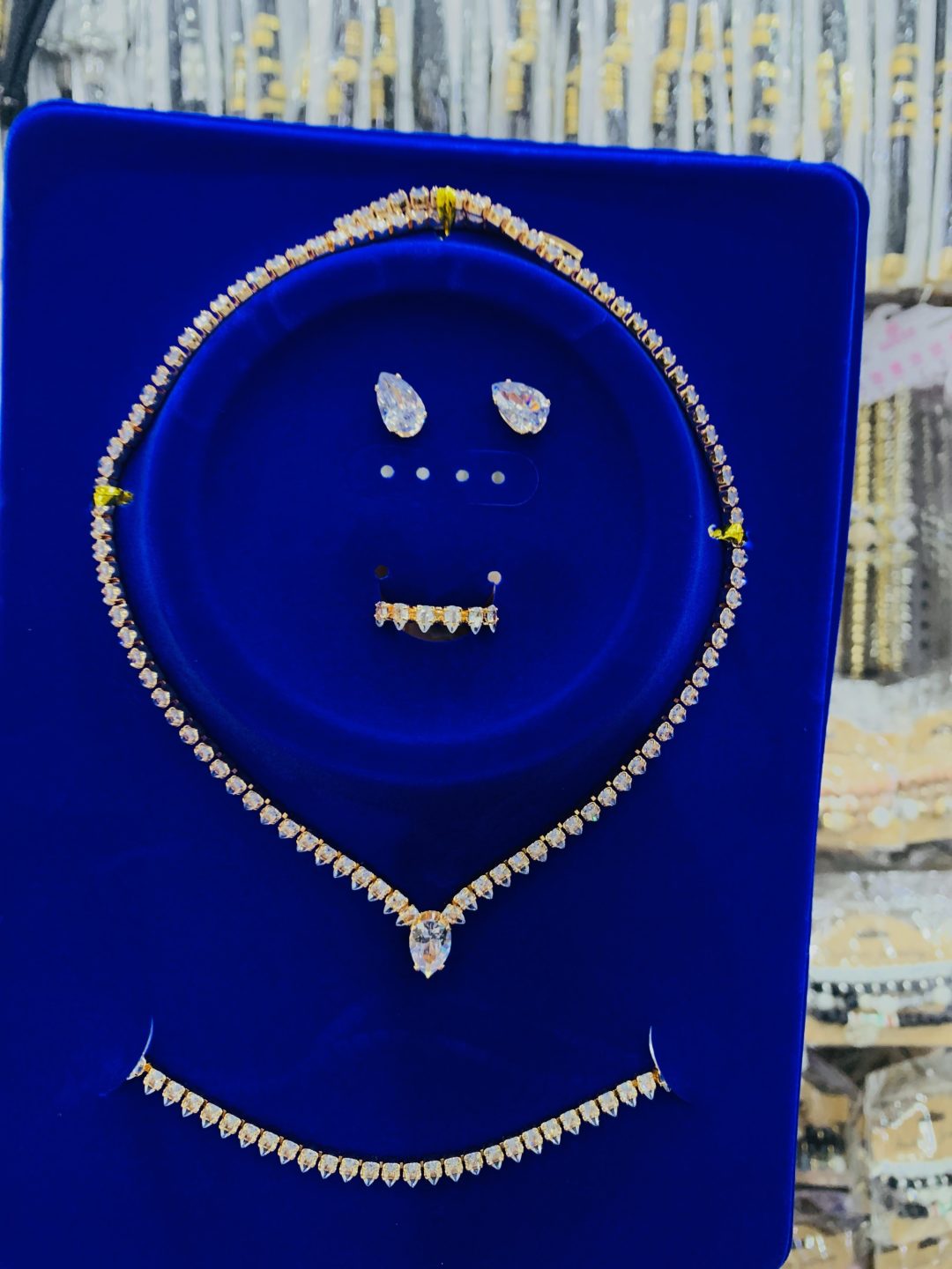 Diamond Drop zirconia gold set - Image 3
