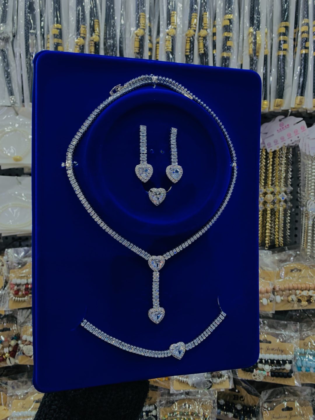 Glitterati zirconia silver set