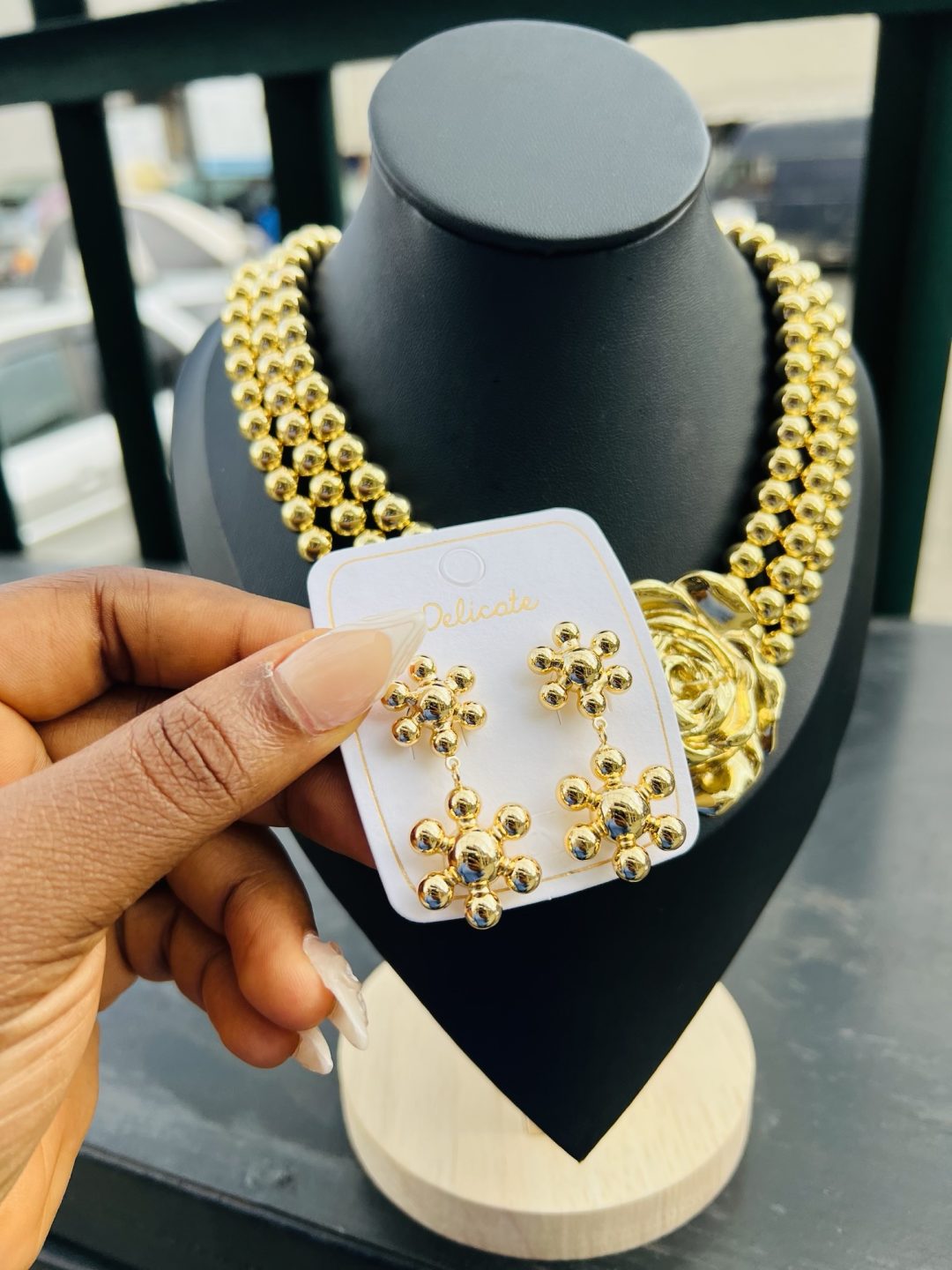 MD Double star earrings