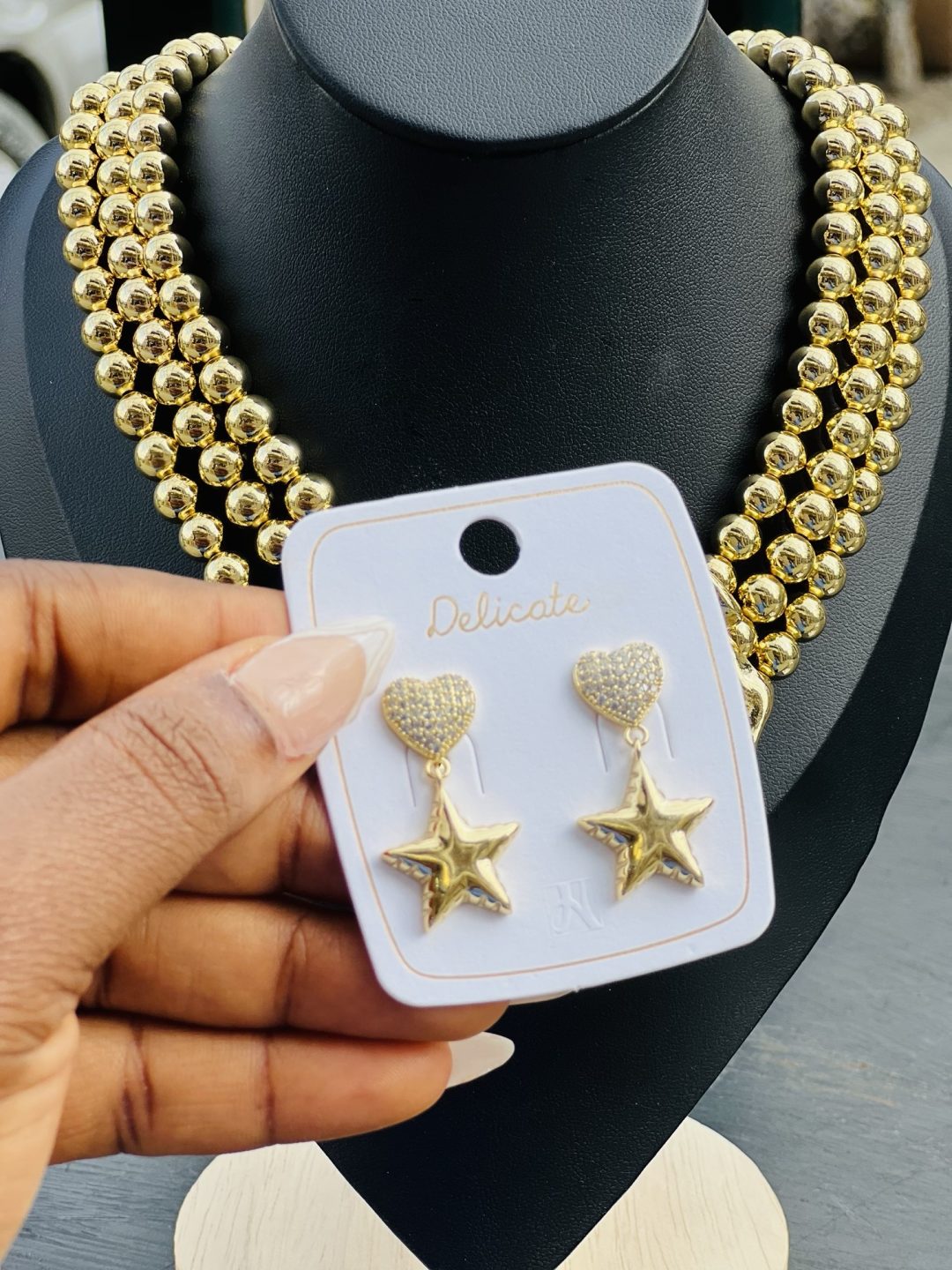 MD love star earrings - Image 3
